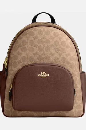Coach Womens Court Backpack in Signature Canvas - - One Size