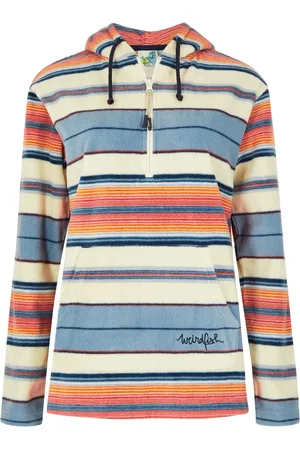 Weird Fish Womens/Ladies Lana Stripe Microfleece Quarter Zip Hoodie - Size 14 UK