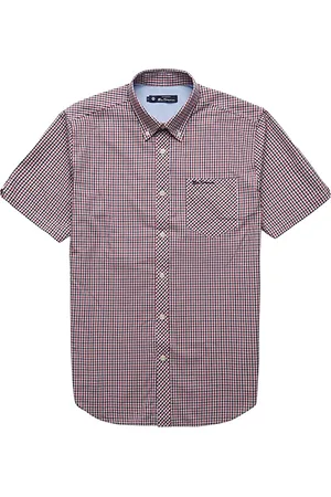 Ben Sherman Checkered Mens Oxford Shirt Cotton - Size Small