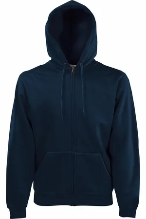 Fruit Of The Loom Mens Premium 70/30 Hooded Zip-Up Sweatshirt / Hoodie (Deep ) - Size 2XL