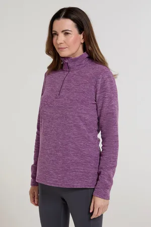 Mountain Warehouse Womens/Ladies Snowdon Melange Fleece Top (Dusky ) material_Synthetic - Size 20 UK