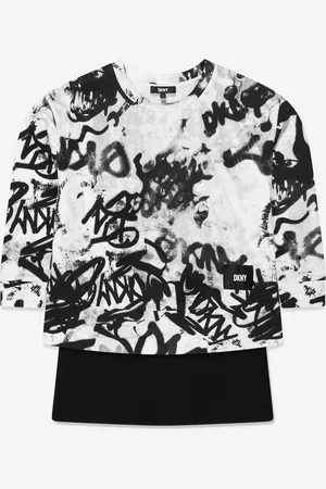 DKNY Girls Graffiti Milano Dress in - Size 6Y