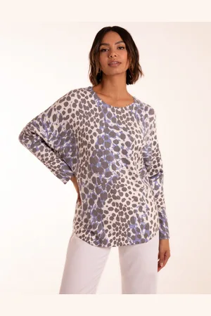 Blue Vanilla Womens Leopard Soft Jumper - - Size Small/Medium