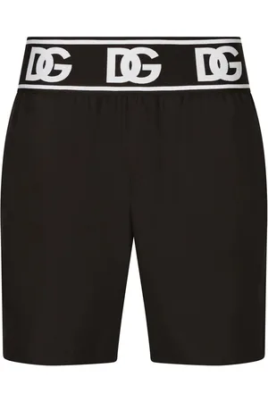 Dolce & Gabbana Mens DG Logo Waistband Swimshorts in Nylon - Size Small