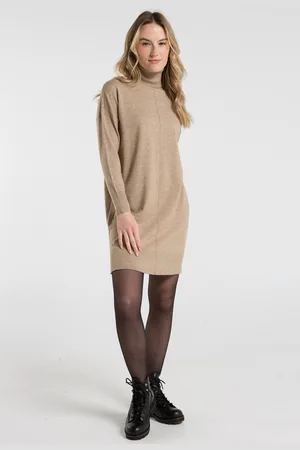 French Connection Womens Cosy Roll Neck Knitted Jumper Dress - Size Large