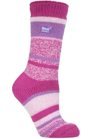 Heat Holders Womens - Ladies Patterned Winter Warm Thermal Socks 4-8 UK - Nylon - Size UK 4-6.5