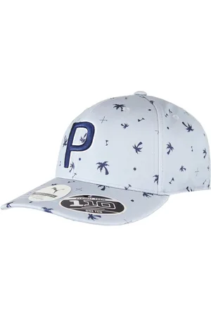 PUMA Mens Golf P110 Palms Pattern Snapback Grey Unisex Flex Fit Cap 023059 02 - - One Size