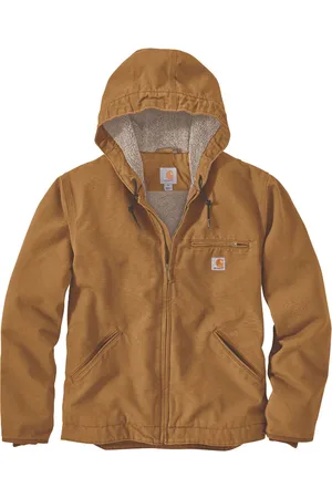Carhartt Mens Washed Duck Sherpa Lined Jacket - - Size Small