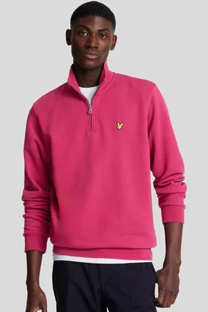 Lyle & Scott Mens Loopback 1/4 Zip Sweatshirt in Cotton - Size Large