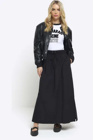 River Island Womens Maxi Skirt Petite Elasticated Waist - Size 10 UK