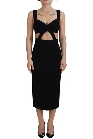Dolce & Gabbana WoMens Viscose Bodycon Sheath Midi Dress material_viscose - Size IT 40 (Womens)