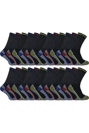 Sock Snob 24 Pairs Mens Multipack Soft Breathable Bamboo Work Socks - - Size UK 12-14