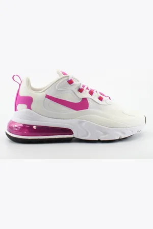 Nike Air Max 270 React Textile Womens Lace Up Trainers CJ0619 100 - Size UK 3.5