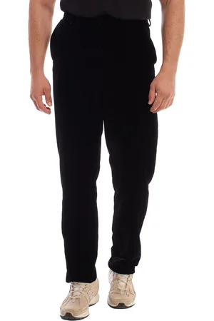Emporio Armani Mens high-waisted velvet dress pants B1P440 - - Size 46 (Waist)