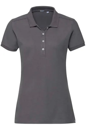 Russell Athletic Womens/Ladies Pique Stretch Polo Shirt (Convoy Grey) - - Size Small