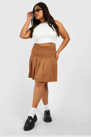 Boohoo Womens Plus Pleated Skater Skirt - - Size 20 UK