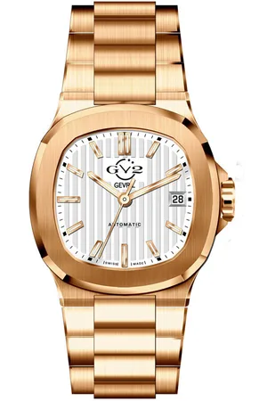 GV2 by Gevril Automatic Mens Potente White Dial Rose Gold Bracelet Watch - - One Size