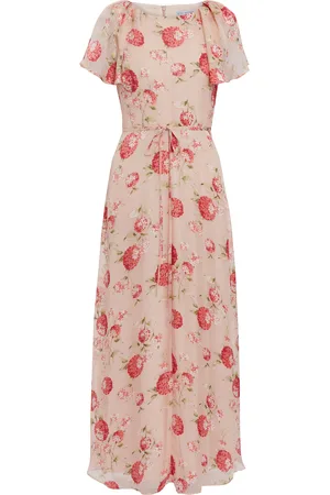 Gina Bacconi Womens Ismeni Organza Maxi Dress - - Size 10 UK