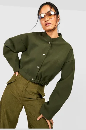 Boohoo Womens Wool Look Bomber Jacket - - Size 14 UK