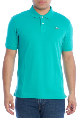La Martina YMP002-PK001 Mens Slim Fit Short Sleeve Polo Shirt - - Size Large