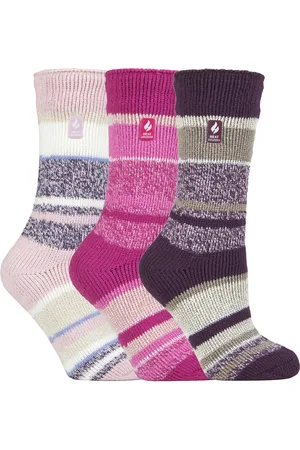 Heat Holders Womens - 3 Pack Multipack Ladies Insulated Thermal Socks for Winter - Sydney - - Size UK 4-8