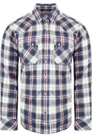 Ariat Anderson Mens Blue/Red Shirt - Cotton - Size Small