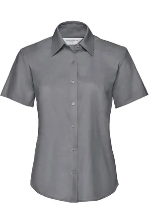 Russell Athletic Collection Womens/Ladies Oxford Short-Sleeved Shirt - Size Medium