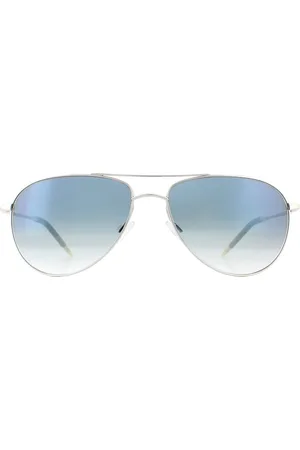Oliver Peoples Mens Sunglasses Benedict 1002 5241/3F Chrome Sapphire VFX Metal - One Size