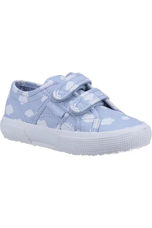 Superga 2750 Kids Straps Cloud Print Childrens Unisex Summer - - Size UK 10 Kids