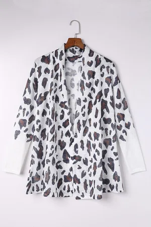 Azura Exchange WoMens Leopard Print Open Cardigan in - Size Small