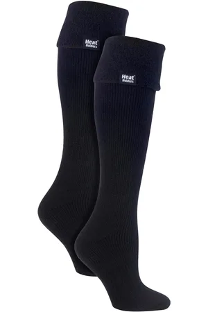 Heat Holders Womens Ladies 2 Pack Wellington Soft Brushed Inner Boot Socks - - Size UK 4-8