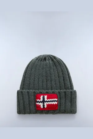 Napapijri Mens F-Semiury Flag Patch Beanie - - One Size