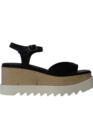Stella McCartney Pre-owned Womens Elyse Wedge Sandals in Faux Leather - Size EU 39