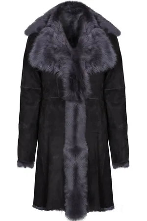 Infinity Womens Toscana Sheepskin Suede Trench Coat-Tbilisi - - Size 20 UK