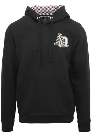 Aquascutum Mens AQ 1851 Patch Logo Hoodie - Size Medium