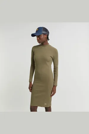 G-Star Womens G-Star RAW Ergonomic Slim Rib Dress - Cotton - Size Medium