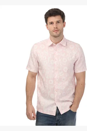 Ted Baker Mens Flaisby Linen Blend Floral Print Shirt in - Size X-Large