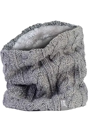 Heat Holders Womens - Ladies Thick Cable Knit Fleece Lined Neck Warmer - - One Size
