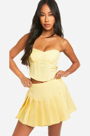 Boohoo Womens Textured Pleated Micro Mini Skirt - - Size 14 UK