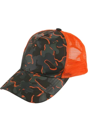 Regatta Childrens Unisex Childrens/Kids Tuyler Camo Trucker Cap (Grape Leaf/Magma Orange) - - One Size