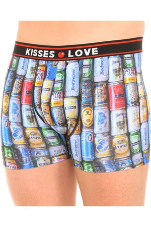 Kisses and Love Mens breathable fabric boxer Model Latas KL10004 - - Size X-Large