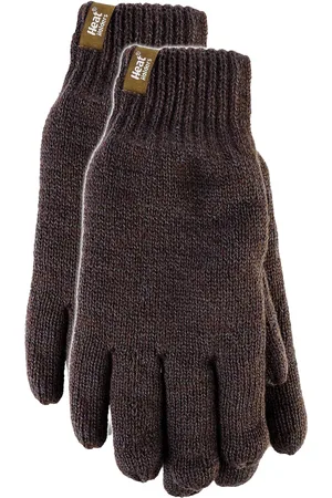 Heat Holders Mens Thermal Gloves with Protective Ribbed Cuff - - Size Small/Medium