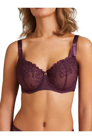 Aubade Womens Femme Passion Comfort Half Cup Bra Wineberry - Polyamide - Size 32G