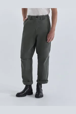 IKKS Mens Elastic Waist Cropped Trousers - - Size Medium