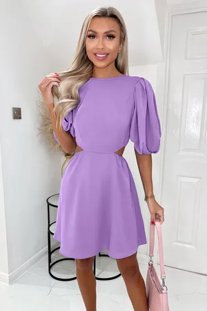 Ax Paris Womens Cut Out Round Neck Mini Dress - Size 16 UK