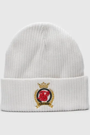 SikSilk Mens Accessories Crest Beanie in Cotton - One Size