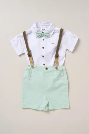 Little Gent Boys Shirt, Shorts and Braces Outfit Set - - Size 3Y