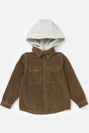Angel & Rocket Boys Fox Caramel Cord Shirt - - Size 12Y