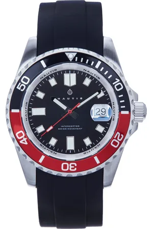Nautis Mens Interceptor Box Set with Interchangable Bands and Date Display - Stainless Steel - One Size