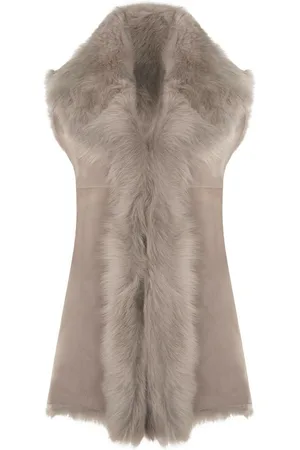Infinity Womens Toscana Sheepskin Long Gilet-Sorocaba - - Size 20 UK